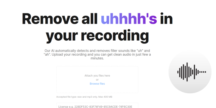Cleanvoice  – Aναγνωρίζει και αφαιρεί αυτόματα τους ήχους πλήρωσης