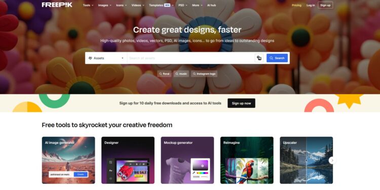 Το Freepik AI Images generator είναι ένα διαδικτυακό εργαλείο που σας επιτρέπει να δημιουργείτε διαφορετικούς τύπους εικόνων χρησιμοποιώντας προτροπές.