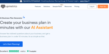 Upmetrics is an AI-powered business plan software designed to help entrepreneurs craft detailed, lender-ready business plans.