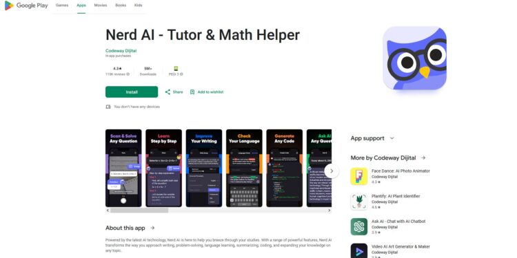 Το Nerd AI είναι μια προηγμένη εφαρμογή διδασκαλίας τεχνητής νοημοσύνης και μελέτης που έχει σχεδιαστεί για να βοηθήσει τους μαθητές να διαπρέψουν στις σπουδές τους σε διάφορα μαθήματα.