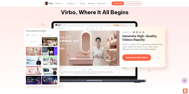 wondershare virbo ai avatar generator