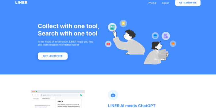 LINER is an AI-powered research assistant and copilot that helps users find, digest, and utilize information more efficiently across the web.