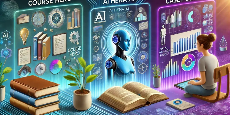 Σύγκριση εργαλείων μάθησης Course Hero, Athena AI, Casey Scholar