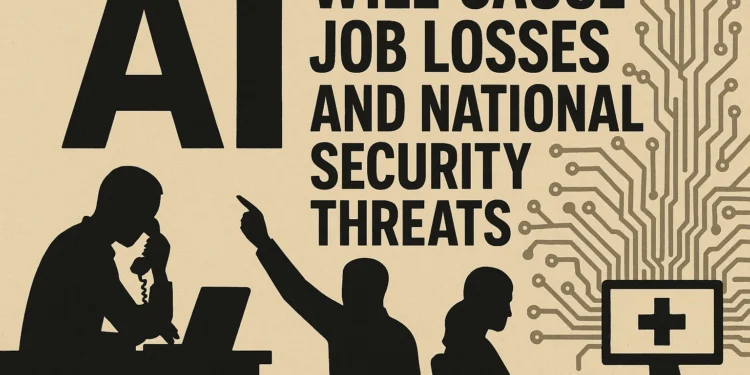Ο Σαμ Άλτμαν, επικεφαλής της OpenAI, προειδοποίησε ότι η τεχνητή νοημοσύνη θα οδηγήσει σε πλήρη απώλεια θέσεων εργασίας σε κάποιους τομείς και θα δημιουργήσει σοβαρές απειλές για την εθνική ασφάλεια. Παρά τα οφέλη της AI, όπως η βελτίωση στην υγεία και την εξυπηρέτηση πελατών, τόνισε την ανάγκη ανθρώπινης επίβλεψης. Άλλοι ειδικοί, όπως ο Manoj Chaudhary της Jitterbit, υπογράμμισαν ότι το πρόβλημα δεν είναι η AI, αλλά η απρόσεκτη χρήση της. Η πολιτική στάση των ΗΠΑ μετατοπίζεται προς την επιτάχυνση της ανάπτυξης AI για ανταγωνισμό με την Κίνα, με λιγότερη έμφαση στη ρύθμιση.