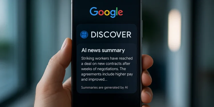 Περιλήψεις ειδήσεων με τεχνητή νοημοσύνη στο Google Discover