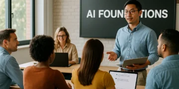 Η OpenAI ξεκινά την πρωτοβουλία AI Foundations για να αντιμετωπίσει το αυξανόμενο χάσμα δεξιοτήτων στην τεχνητή νοημοσύνη, εισάγοντας πρότυπα πιστοποίησης και εκπαιδευτικά προγράμματα απευθείας μέσα στο ChatGPT. Στόχος είναι να εκπαιδεύσει 10 εκατομμύρια Αμερικανούς έως το 2030, παρέχοντας τους μια πιστοποίηση «έτοιμων για εργασία» δεξιοτήτων ΤΝ.