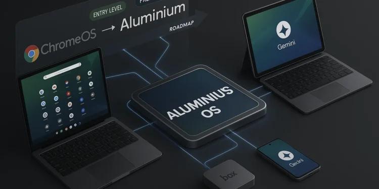 Ο Aluminium OS είναι ο διάδοχος του ChromeOS, ενισχυμένος με τεχνητή νοημοσύνη. Η σύγκλιση των λειτουργικών συστημάτων κινητών και υπολογιστών αποτελεί στόχο που οι μεγάλες τεχνολογικές εταιρείες επιδιώκουν εδώ και χρόνια, χωρίς όμως να έχει επιτευχθεί ακόμη. Η Microsoft με τα Windows Mobile είχε ήδη φτάσει στο τέλος της διαδρομής μέχρι το 2010, ενώ η Apple, παρότι πλησιάζει σταδιακά τη σύγκλιση μεταξύ iOS/iPadOS και macOS, δεν έχει καταφέρει ακόμη να δημιουργήσει ένα ενιαίο λειτουργικό.