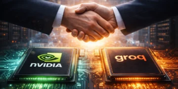 Η Nvidia ουσιαστικά εξαγόρασε την ανταγωνίστρια της στον χώρο των AI chips Groq, μέσω συμφωνίας παραχώρησης άδειας και προσλήψεων ηγετικών στελεχών, αποφεύγοντας έτσι τον αυστηρό αντιμονοπωλιακό έλεγχο και εξασφαλίζοντας κρίσιμη τεχνολογία inference.