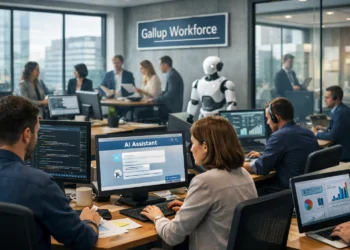 Η τεχνητή νοημοσύνη (AI) έχει πλέον εισχωρήσει στους εργασιακούς χώρους των Ηνωμένων Πολιτειών, όμως η υιοθέτησή της παραμένει ανομοιογενής, κατακερματισμένη και εξαρτημένη από τον ρόλο, τον κλάδο και την επιχείρηση. Τα ευρήματα από την έρευνα Gallup Workforce, η οποία κάλυψε την περίοδο έως τα τέλη Δεκεμβρίου 2025, δείχνουν πώς οι εργαζόμενοι χρησιμοποιούν την AI, ποιοι ωφελούνται περισσότερο και πού παραμένουν ερωτήματα.