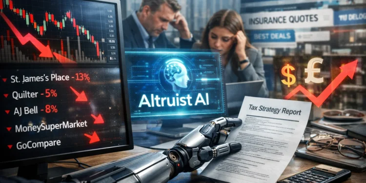 Οι μετοχές βρετανικού διαχειριστή πλούτου και ιστοσελίδων σύγκρισης τιμών πέφτουν εν μέσω φόβων για την AI (Τεχνητή Νοημοσύνη).