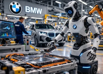 Η BMW βάζει ανθρωποειδή ρομπότ στη γραμμή παραγωγής στη Γερμανία – και η ευρωπαϊκή βιομηχανία παρακολουθεί Τα εργοστάσια της Ευρώπης αποκτούν έναν νέο τύπο «συναδέλφου». Η BMW Group ανέπτυξε για πρώτη φορά ανθρωποειδή ρομπότ σε παραγωγικό περιβάλλον στη Γερμανία, ξεκινώντας ένα πιλοτικό πρόγραμμα στο εργοστάσιό της στη Λειψία με το AEON – ένα ανθρωποειδές ρομπότ με τροχούς που κατασκευάζεται από τη Hexagon Robotics.