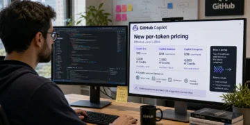 GitHub Copilot με αναφορά στη νέα χρέωση AI ανά token που θα εφαρμοστεί από την 1η Ιουνίου 2026.