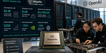 Η OpenAI παρουσίασε το Jalapeño, το πρώτο της custom AI chip, σχεδιασμένο αποκλειστικά για LLM inference και την επιτάχυνση υπηρεσιών όπως το ChatGPT. Το νέο ASIC αναπτύχθηκε σε συνεργασία με τις Broadcom, TSMC και Celestica, με στόχο τη μείωση του κόστους λειτουργίας των μεγάλων γλωσσικών μοντέλων και τη βελτίωση της ενεργειακής απόδοσης.