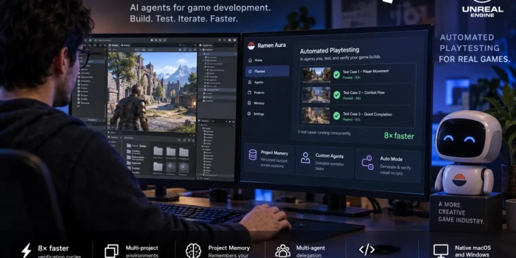 Το Aura 1.0 της Ramen αυτοματοποιεί το playtesting και το game development σε Unity και Unreal Engine με τη βοήθεια AI agents και των μοντέλων Claude της Anthropic.
