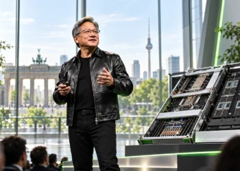NVIDIA CEO Jensen Huang delivers the GTC Berlin 2026 keynote, presenting the company’s plans for AI infrastructure, secure AI agents, robotics, and RTX Spark.